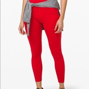 Lululemon Fast & Free 25” Tights - Dark Red Size 4